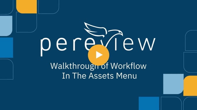 Asset Menu Workflows