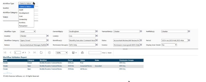 Workflow validation report